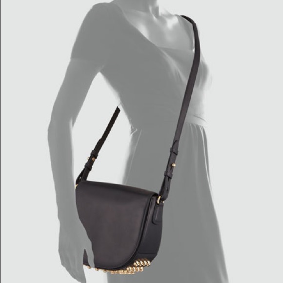 ALEXANDER WANG Taupe Pebbled Lambskin Leather Rose Gold Crossbody Messenger Bag - Picture 5 of 16